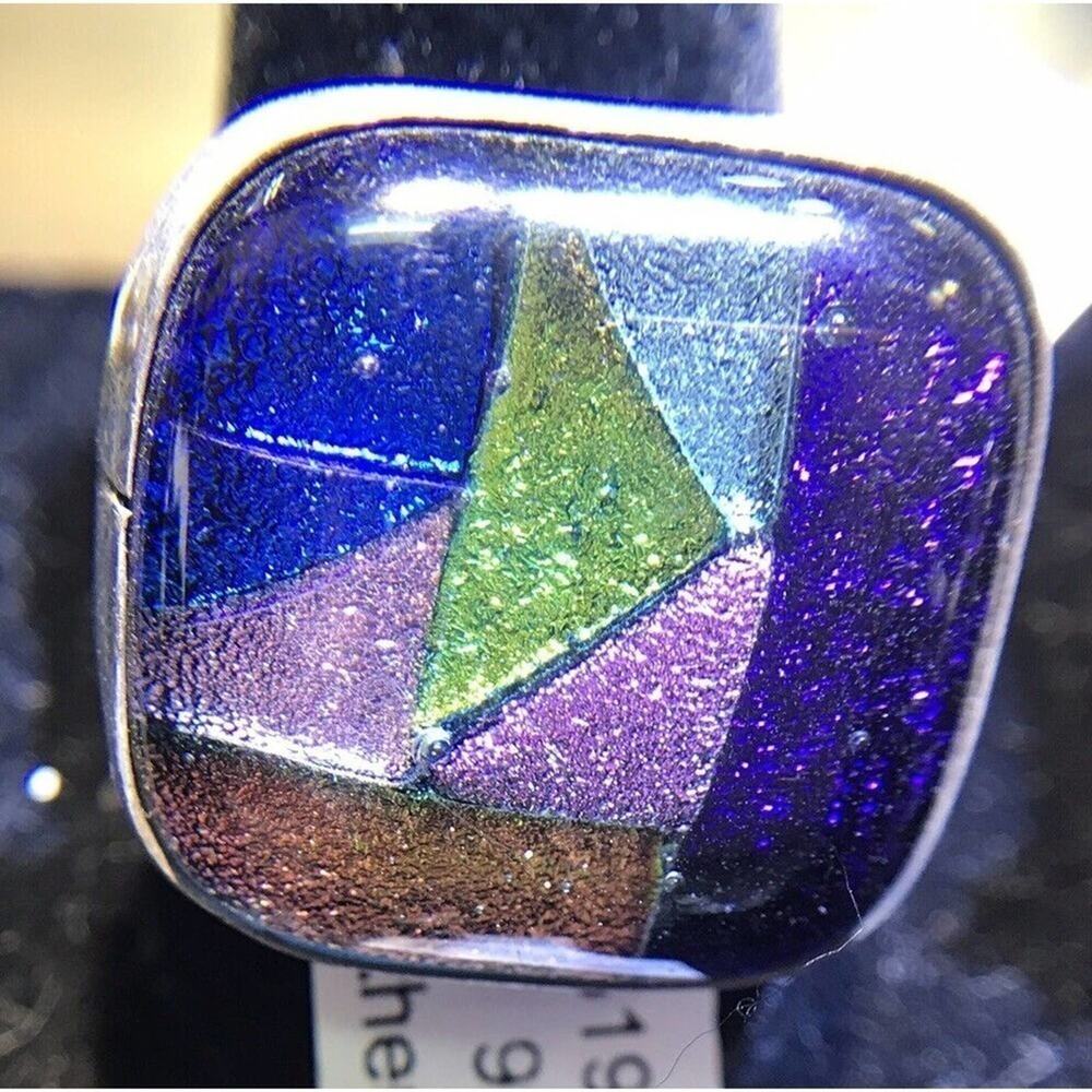 Robson Jewelers Square Geometric CZ Ring Sz19 925 NWT (All Stones Simulated)